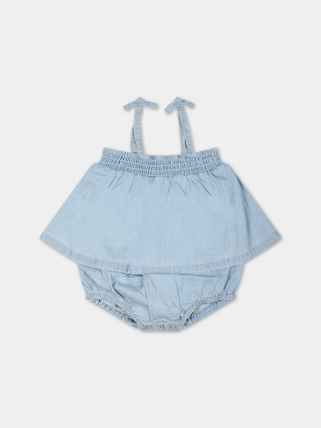 Blue romper for baby girl